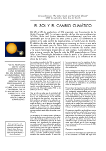 el sol y el cambio climático - Instituto de Astrofísica de Canarias