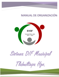 Manual de Organización del Sistema DIF Municipal