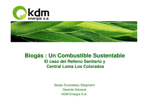 Biogás : Un Combustible Sustentable