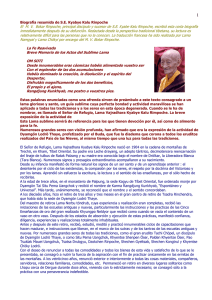El MV Bokar Rinpoche, principal discípulo y sucesor de SE Kyabe