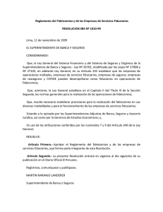 Reglamento del Fideicomiso y de las Empresas de