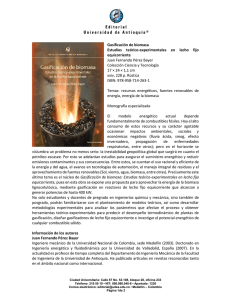 Gasificación de biomasa Estudios teórico
