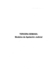 TERCERA SEMANA: Modelos de Apelación Judicial