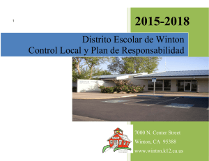 Distrito Escolar de Winton Control Local y Plan de Responsabilidad