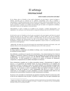 El arbitraje internacional - Comercio y Negocios Internacional UNA