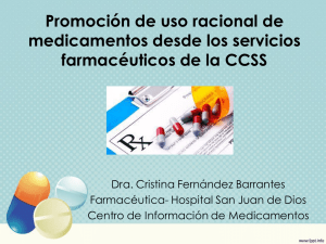 Promoción de uso racional de medicamentos desde los servicios