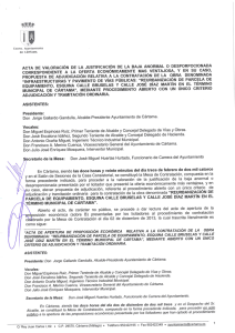 ACTA DE VALORACIÓN DE LA JUSTIFICACIÓN DE LA BAJA