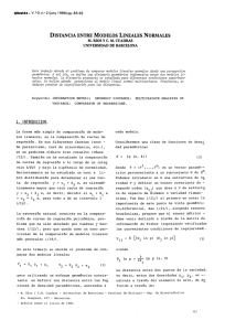 distancia entre modelos lineales normales