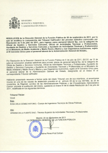 Rectificación Tribunal - Secretaría de Estado de Administraciones