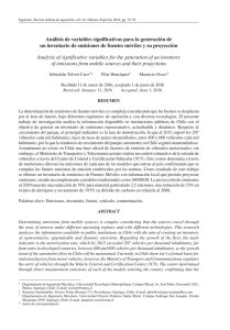 Análisis de variables significativas para la generación de