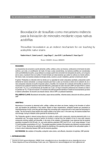 Biooxidación de tiosulfato como mecanismo indirecto para la
