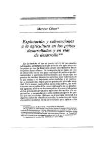 Explotación y subvenciones a la agricultura en los países