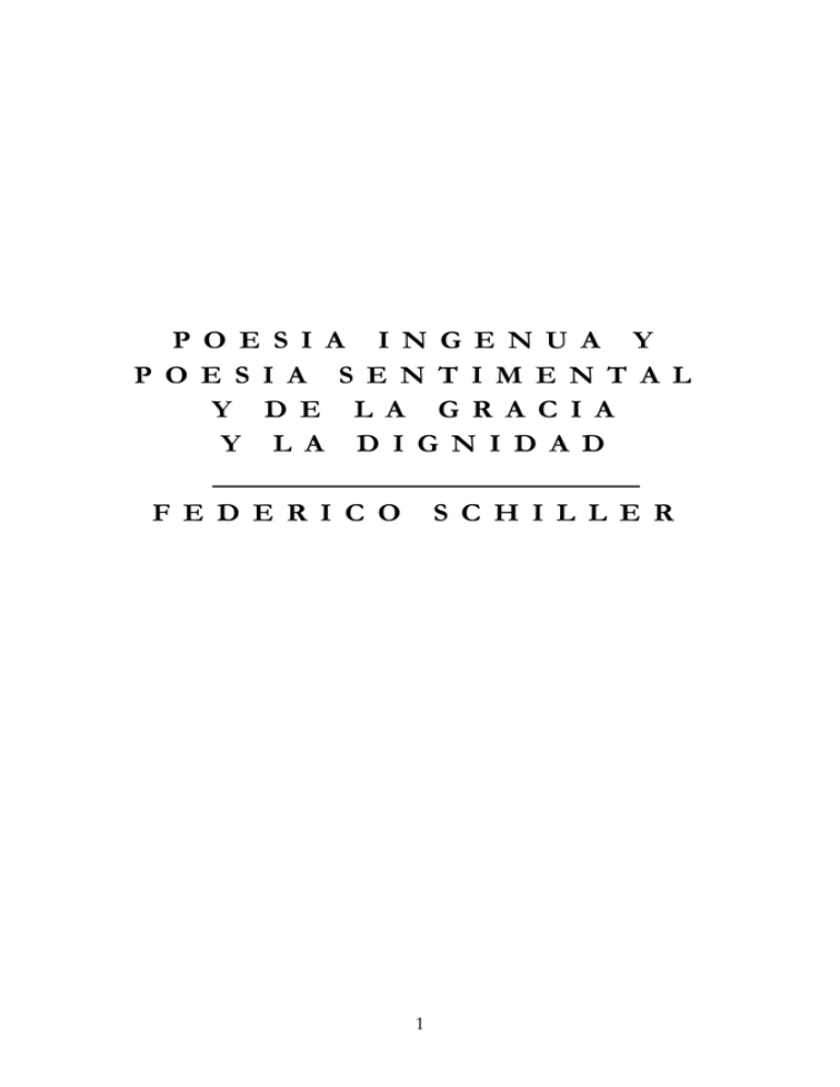poesia ingenua y poesia sentimental y de la poesia ingenua y poesia sentimental y de la