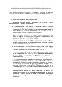 soberanía alimentaria en tiempos de globalización