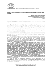 Registro documentado de Tuco-tuco (Ctenomys pearsoni) en Punta