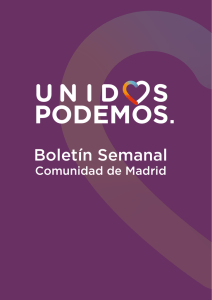 Boletín Semanal - Podemos Comunidad de Madrid