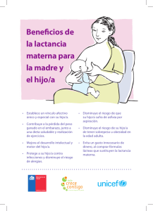 Beneficios de la lactancia materna para la madre y el hijo/a