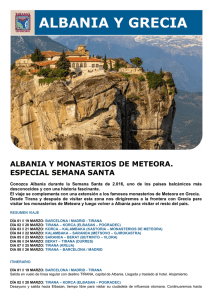 Viaje a Albania y Grecia. Semana Santa. Monasterios de