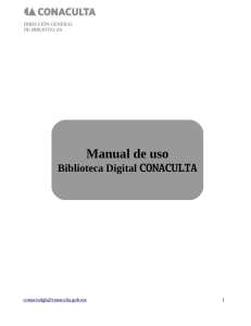 Manual de usuario - Biblioteca CONACULTA