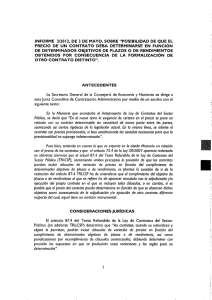 PRECIO DE UN CONTRATO DEBA DETERMINARSE EN FUNCIÓN