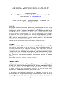 la industria agroalimentaria en andalucía