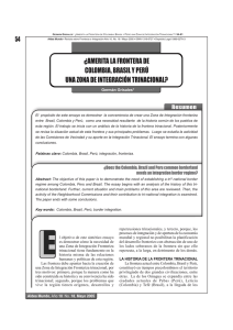 ¿amerita la frontera de colombia, brasil y perú