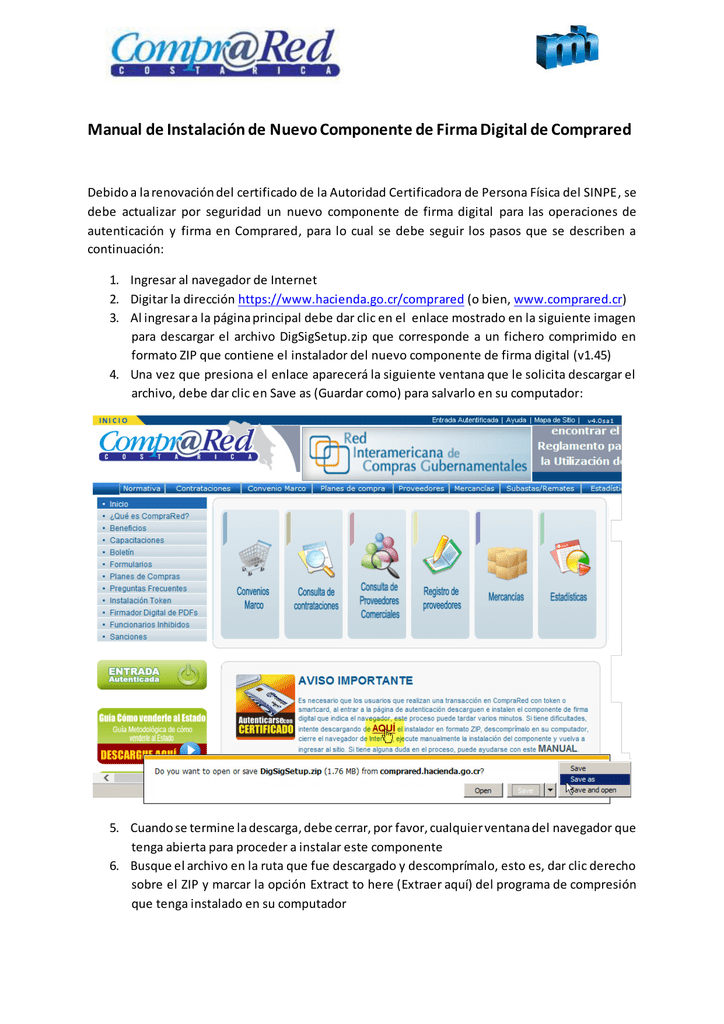 Manual De Instalacion De Nuevo Componente De Firma Digital De