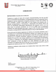 COMUNICADO - Universidad Surcolombiana