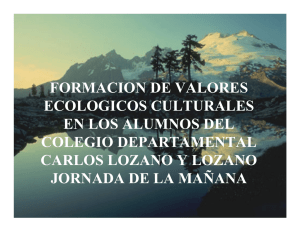 formacion de valores ecologicos culturales en los alumnos