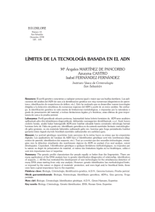 LÍMITES DE LA TECNOLOGÍA BASADA EN EL ADN