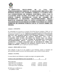 Por aprovechamiento especial o utilización privativa del dominio