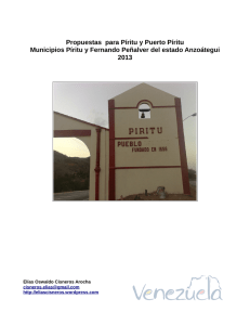 Propuestas para Píritu y Puerto Píritu Municipios Píritu y Fernando