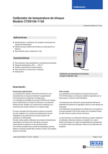 Calibrador de temperatura de bloque Modelo CTD9100-1100