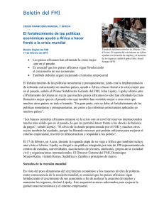 El fortalecimiento de las políticas económicas ayudó a África a