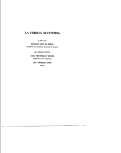 la fiducia sucesoria - El Justicia de Aragón