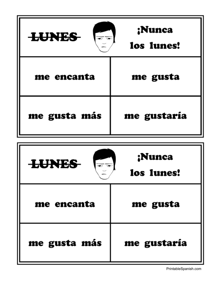 lunes-lunes-printable-spanish