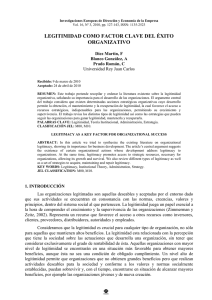 Legitimidad como factor clave del éxito organizativo