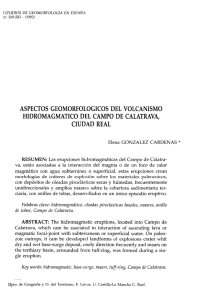 aspectos geomorfologicos del volcanismo hidromagmatico del