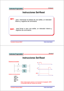 Instrucciones Set-Reset Instrucciones Set-Reset