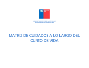 MATRIZ DE CUIDADOS DE SALUD A LO LARGO DE LA VIDA