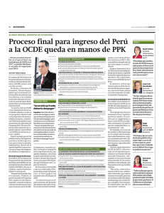Proceso final para ingreso del Perú a la OCDE queda en manos de