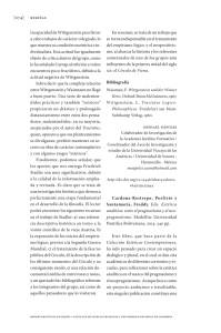 incapacidad de Wittgenstein para llevar a cabo