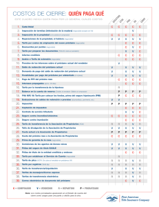 COSTOS DE CIERRE: quién paga qué