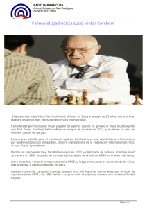 Fallece el ajedrecista suizo Viktor Korchnoi