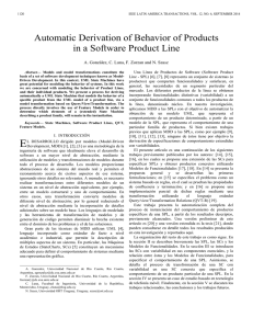 Automatic derivation of behavior of products in a software product line