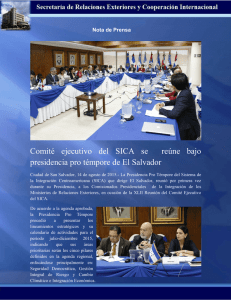 Comité ejecutivo del SICA se reúne bajo presidencia pro témpore
