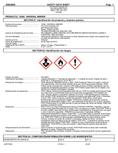 00000808 SAFETY DATA SHEET Page 1 PRODUCTO