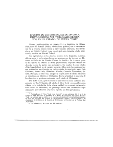 efectos de las sentencias de divorcio pronunciadas por tribunales