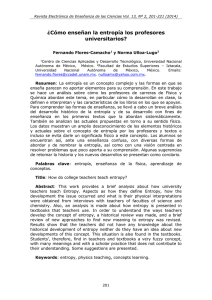 ¿Cómo enseñan la entropía los profesores universitarios?