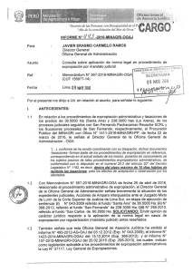 Consulta sobre aplicación de norma legal en procedimiento de